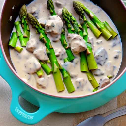 Creamy Stroganoff with Asparagus