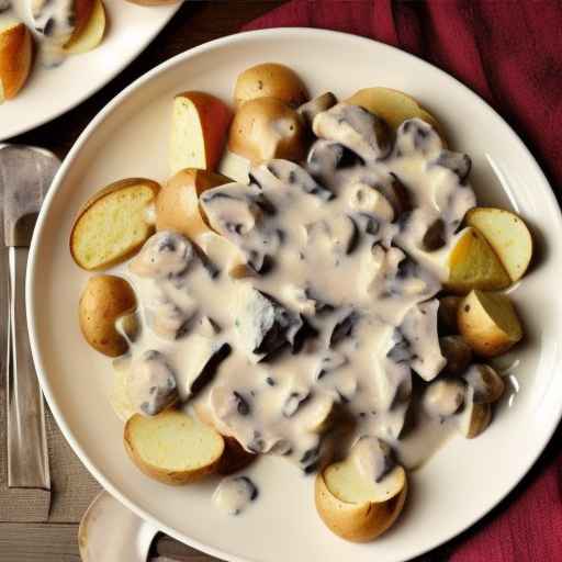 Creamy Stroganoff with Baked Potatoes