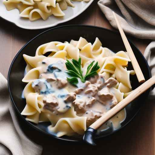 Creamy Stroganoff with Egg Noodles