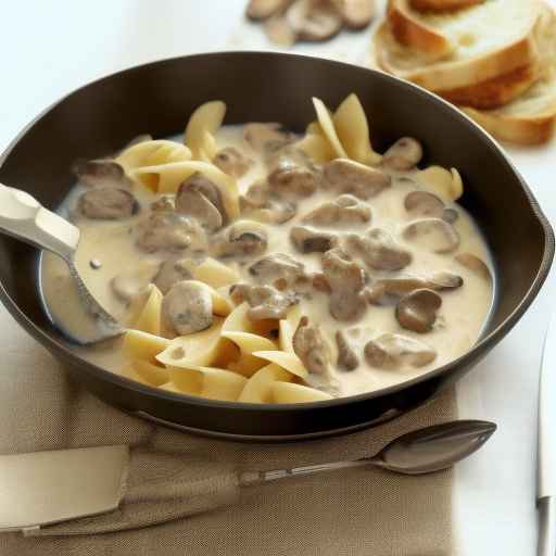 Creamy Stroganoff with Mushrooms and Onions