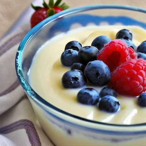 Creamy Vanilla Pudding with Berries