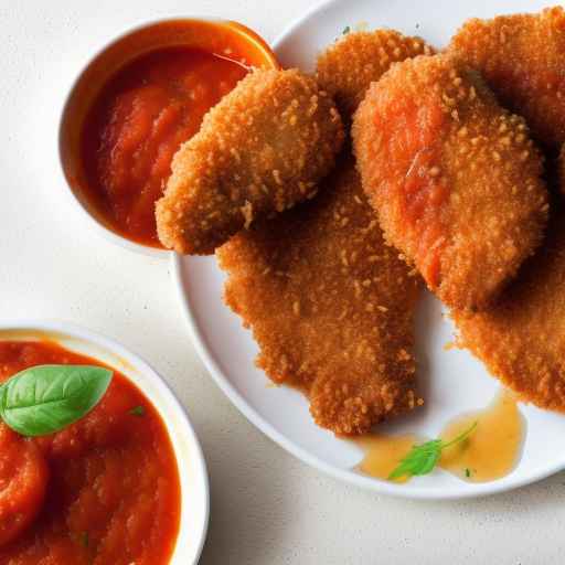 Crispy Fried Chicken Cutlets with Tomato Sauce