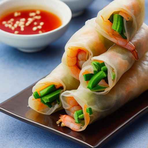 Crispy pork and shrimp spring rolls