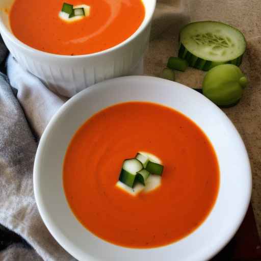 Cucumber and tomato soup with yogurt