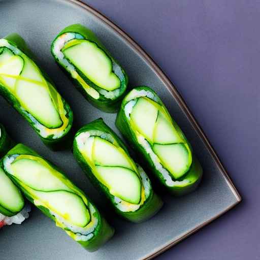 Cucumber Sushi Rolls with Green Spread