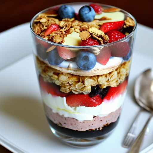 Delicious Breakfast Parfait with Layers of Spiced Cookies