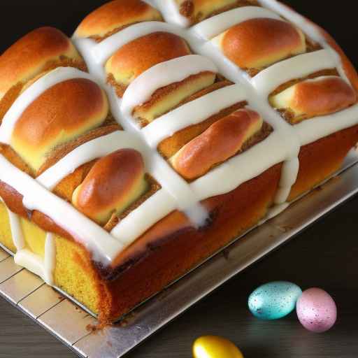 Easter Hot Cross Bun Cake