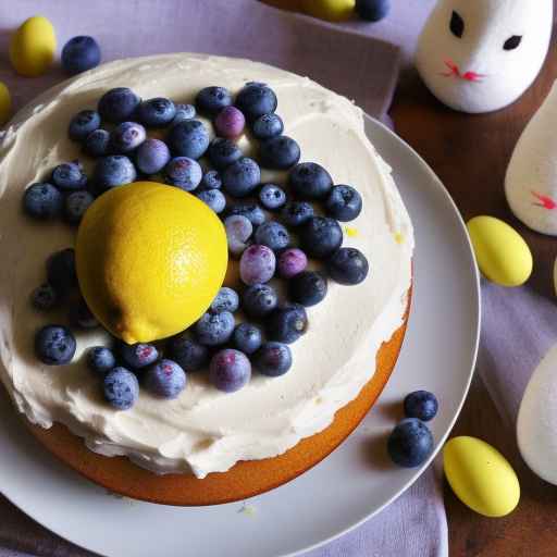 Easter Lemon Blueberry Cake