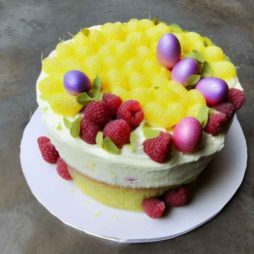 Easter Lemon Raspberry Cake