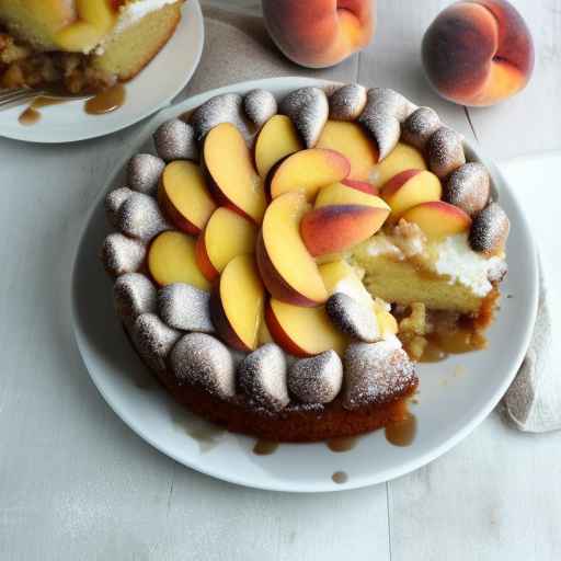 Easter Peach Cobbler Cake