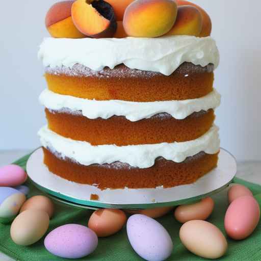 Easter Peaches and Cream Cake