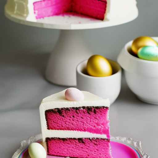 Easter Pink Velvet Cake