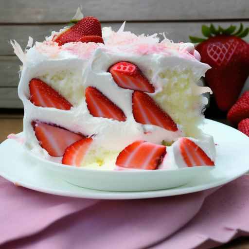 Easter Strawberry Coconut Cake