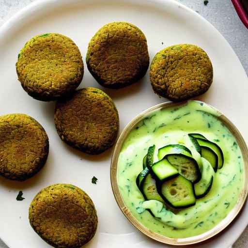 Easy Baked Falafel with Cucumber-Yogurt Sauce