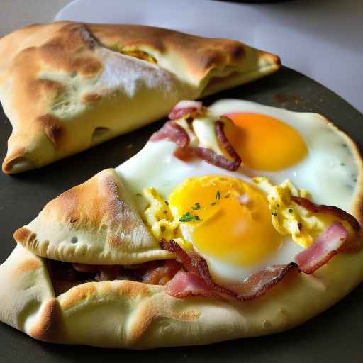 Egg and Bacon Breakfast Calzone