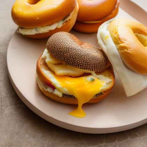 Egg and Cheese Breakfast Bagel Sandwiches