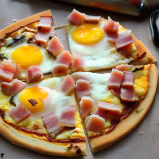 Egg and Ham Breakfast Pizza
