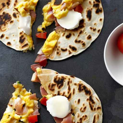 Egg and Ham Breakfast Quesadilla