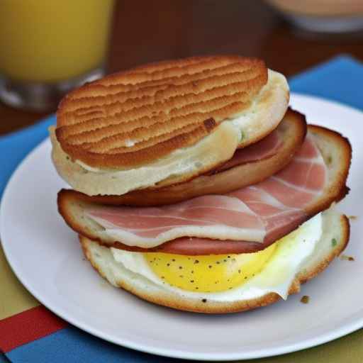 Egg and Ham Breakfast Sandwich