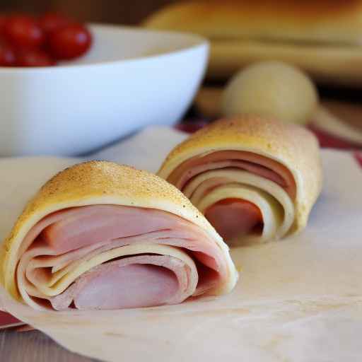 Egg and Ham Breakfast Stromboli Rolls