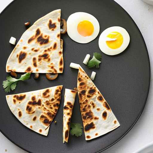 Egg and Mushroom Breakfast Quesadilla