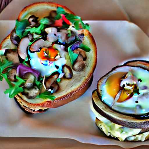 Egg and Mushroom Breakfast Sandwich