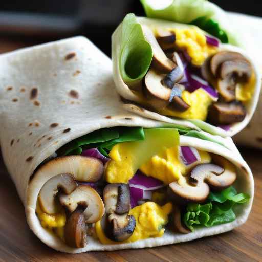 Egg and Mushroom Breakfast Wrap