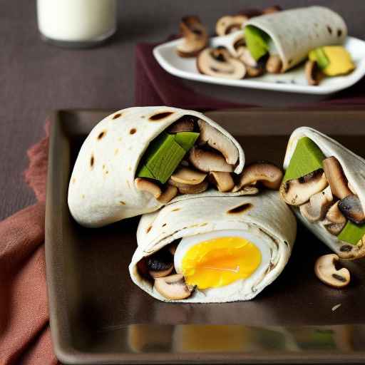 Egg and Mushroom Breakfast Wraps