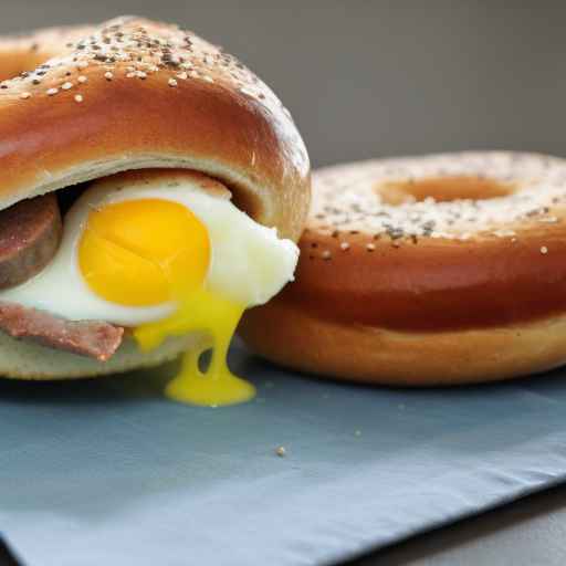 Egg and Sausage Breakfast Bagel