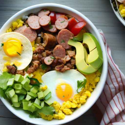 Egg and Sausage Breakfast Burrito Bowl