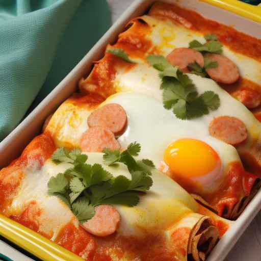 Egg and Sausage Breakfast Enchiladas