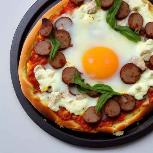 Egg and Sausage Breakfast Pizza