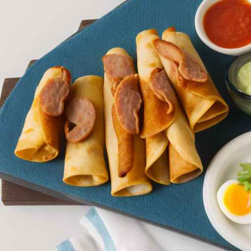 Egg and Sausage Breakfast Taquitos