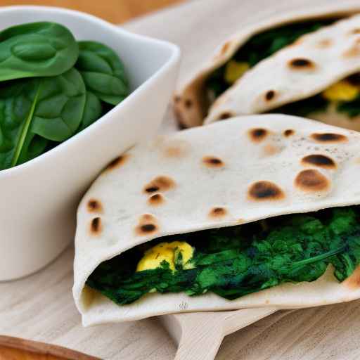 Egg and Spinach Breakfast Pitas