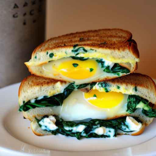 Egg and Spinach Breakfast Sandwich