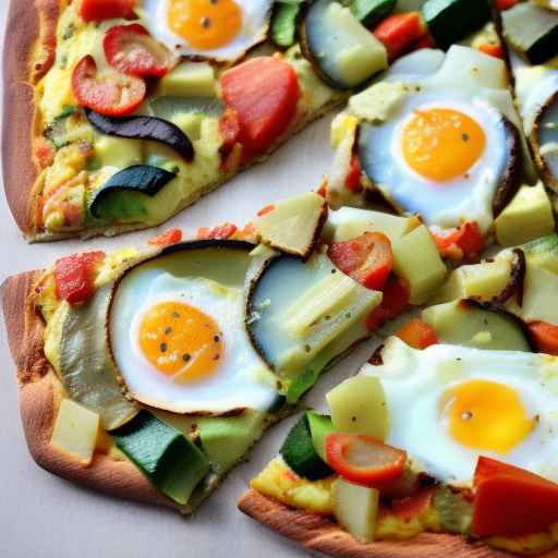 Egg and Vegetable Breakfast Pizza