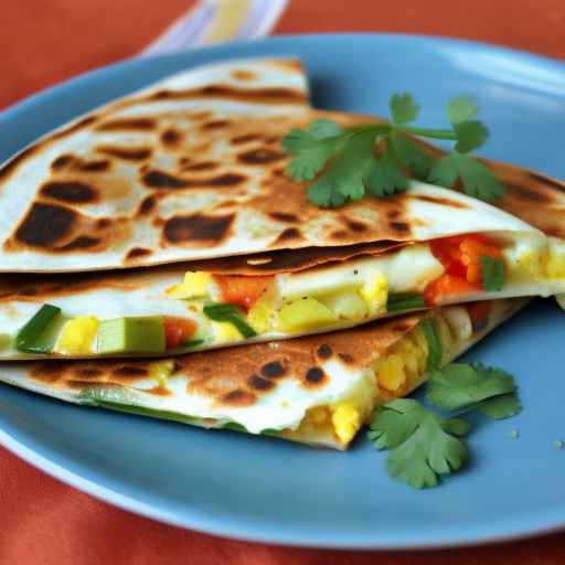 Egg and Vegetable Breakfast Quesadillas