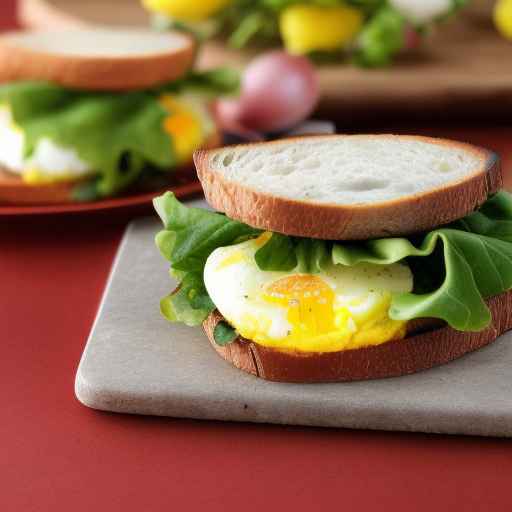 Egg and Vegetable Breakfast Sandwich