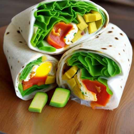 Egg and Vegetable Breakfast Wrap