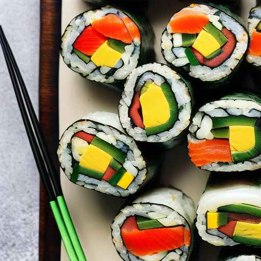 Egg and Vegetable Sushi Rolls