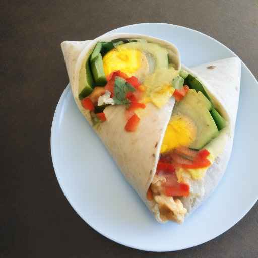 Egg and Veggie Breakfast Burrito