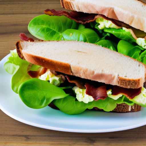 Egg Salad Sandwich with Bacon and Lettuce