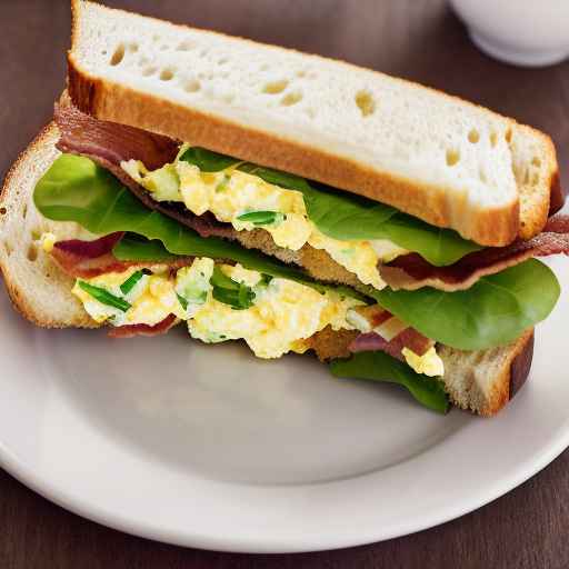 Egg Salad Sandwich with Crispy Bacon