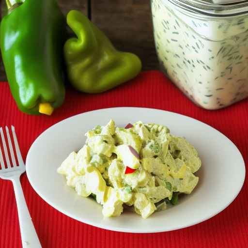 Egg Salad with Pickles and Red Bell Peppers