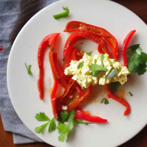 Egg Salad with Roasted Red Peppers and Garlic