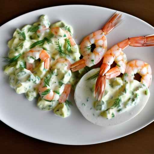 Egg Salad with Shrimp and Creamy Dill Dressing