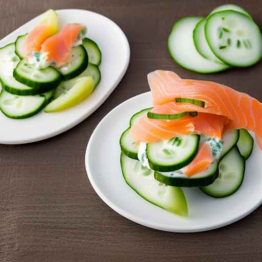 Egg Salad with Smoked Salmon and Cucumber