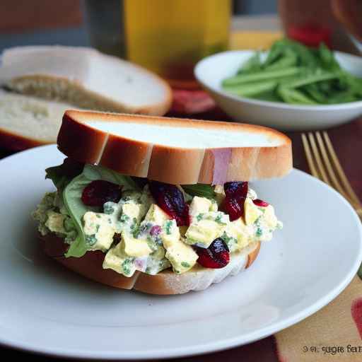 Egg Salad with Smoked Turkey and Cranberry Mayo