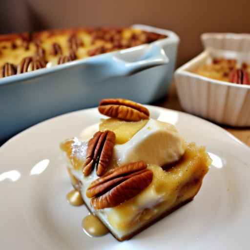 Eggnog Caramel Pecan Bread Pudding