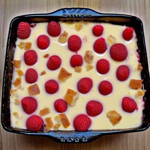 Eggnog Raspberry Truffle Bread Pudding